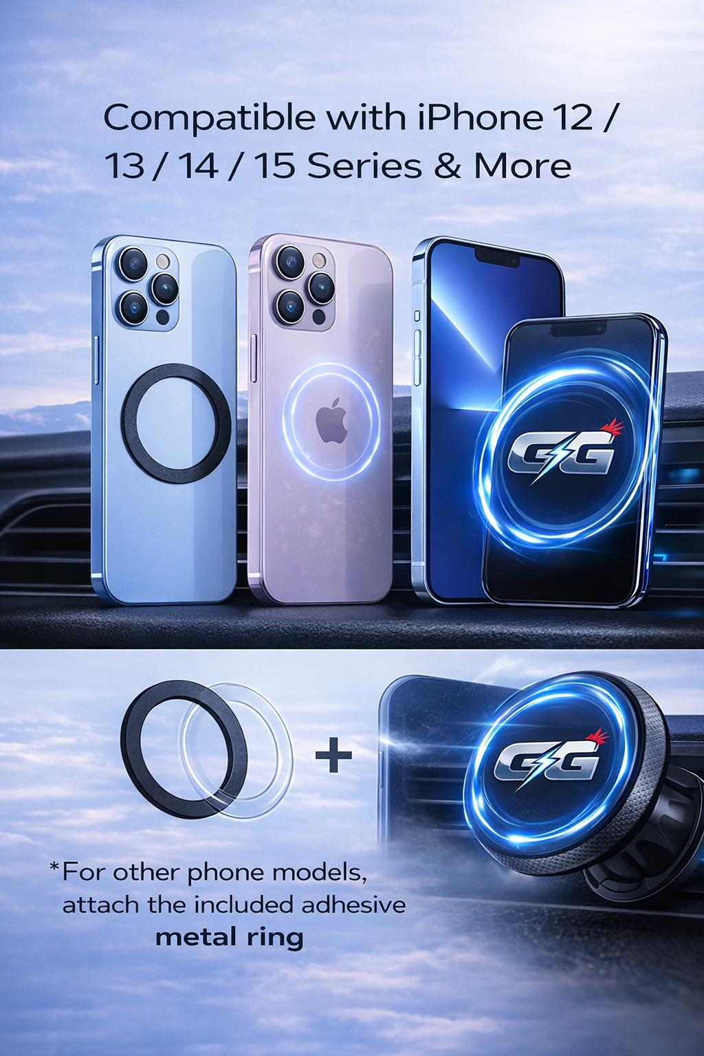 GoopGear Magnetic Car Mount — Hands-Free Driving Made Simple